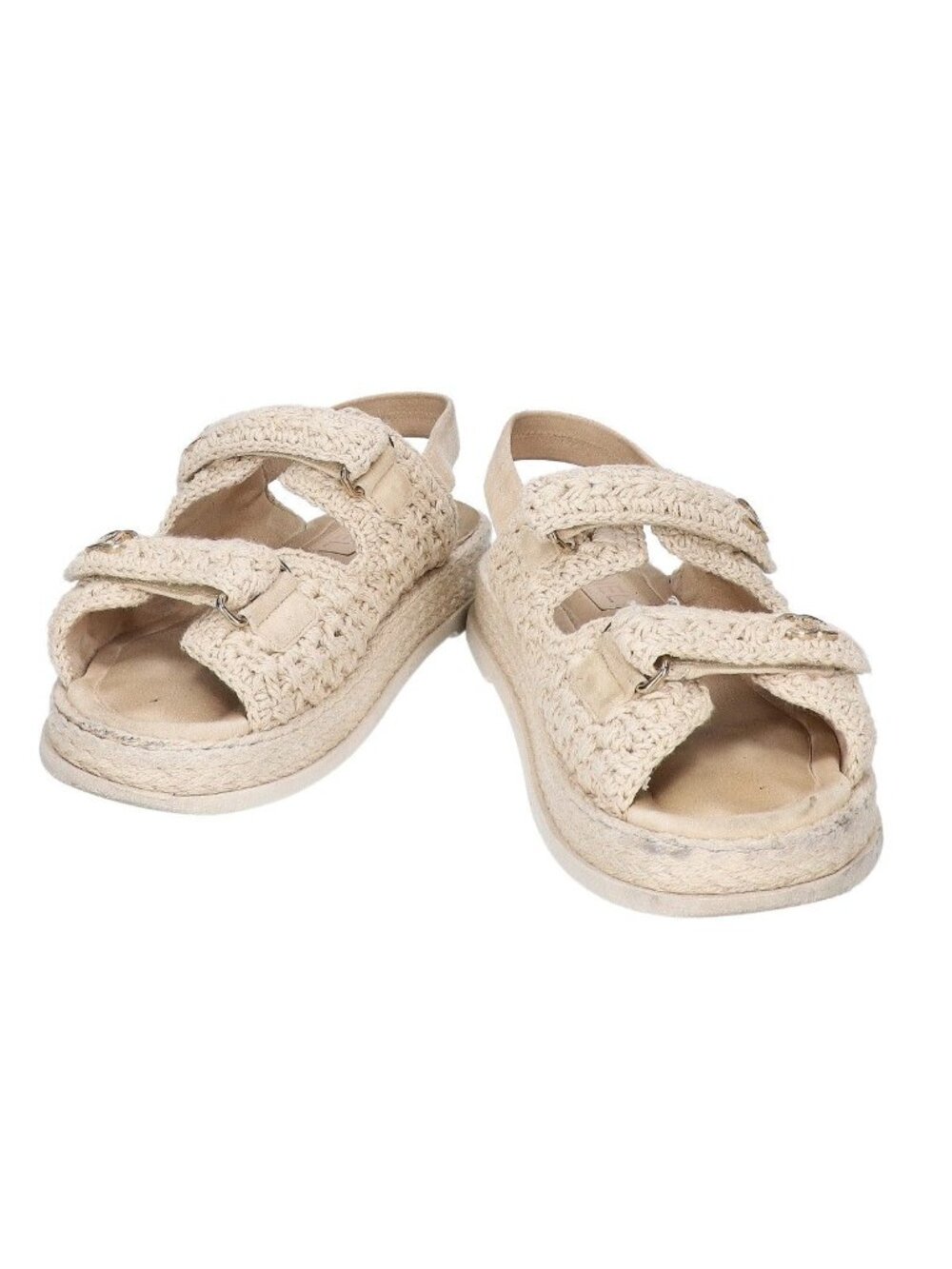 Chanel CC Logo Clochette Strap Sandals
